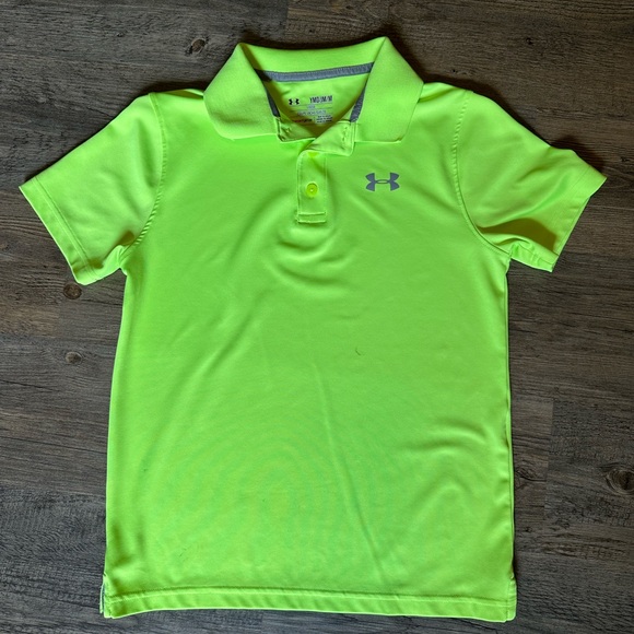 Under Armour Other - Under Armour YM Neon Green Polo Shirt